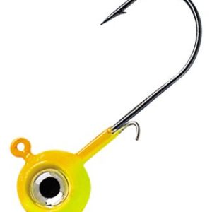 VMC Neon Moon Eye Jighead - 1 oz. - Chartreuse Orange