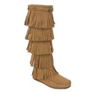 Minnetonka Women's Five-Layer Fringe Boots