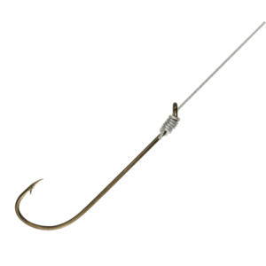 Bear Paw Tackle Flicker Snelled Hook - Bronze - #1