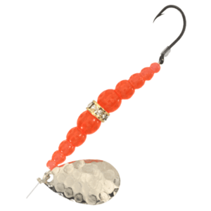 Mack's Lure Wedding Ring Classic Spinner - 48" - Fluorescent Orange/Hammered Nickel