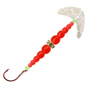 Mack’s Lure Wedding Ring Pro Spinner - 10-lb.Test - Silver Sparkle/Fluorescent Orange
