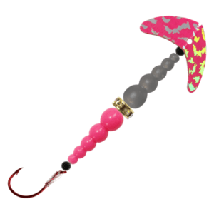Mack’s Lure Wedding Ring Pro Spinner - 10-lb.Test - Pink Silver Tiger/Hot Pink/Silver Grey
