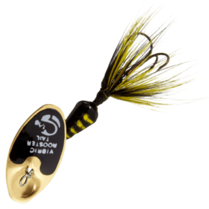 Worden's Vibric Rooster Tail Inline Spinner - 1/8 oz. - Black Yellow Tiger Mylar