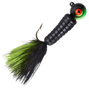 Lindy Fuzz-E-Grub Jig - 1/8 oz. - Black/Chartreuse