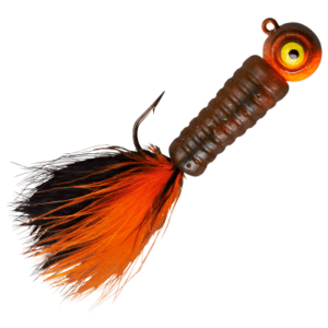 Lindy Fuzz-E-Grub Jig - 1/4 oz. - Crawfish Orange