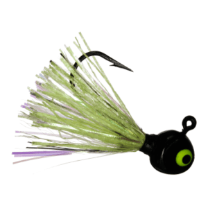 VMC Hot Skirt Glow Jig -1/16 oz. - Black Chartreuse