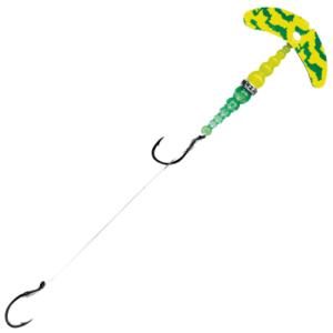 Mack's Lure Double Whammy Walleye Series Spinner Rig - 1.5" - Yellow Chartreuse/Fluorescent Green