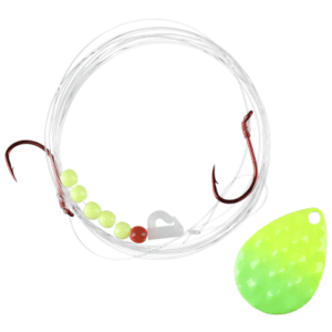 Quick Change Diamond 2-Hook Spinner Rig - #4 - Diamond Chartreuse/Green