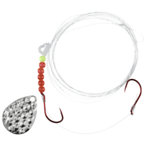 Quick Change Diamond 2-Hook Spinner Rig - #4 - Diamond Nickel