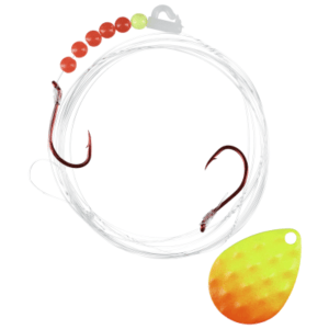Quick Change Diamond 2-Hook Spinner Rig - #4 - Diamond Chartreuse/Orange