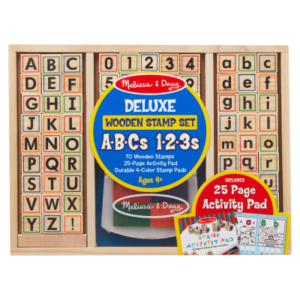 Melissa and Doug ABCs 123s Deluxe Wooden Stamp Set