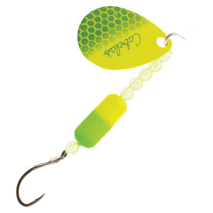 Cabela's Classic Floating Single-Hook Walleye Spinner - 36'' - Chartreuse/Lime Scale