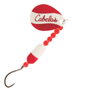Cabela's Classic Floating Single-Hook Walleye Spinner - 36'' - Red/White