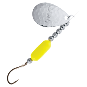Cabela's Classic Floating Single-Hook Walleye Spinner - 36'' - Hammered Silver