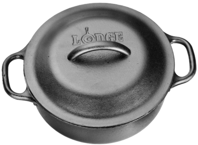 Lodge Cast-Iron 2-Quart Serving Pot with Iron Lid
