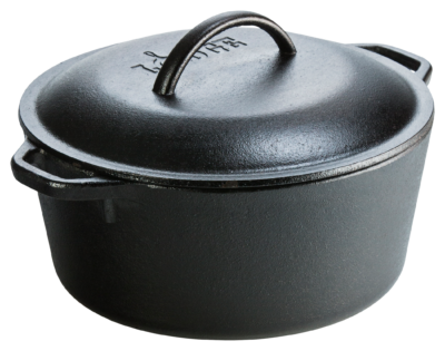 Lodge 5-Quart Cast Iron Dutch Oven with Assist Handles