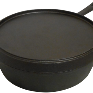 King Kooker Pre-seasoned 5-Qt. Cast-Iron Fryer with Double-Sided Griddle/Lid