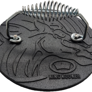 King Kooker Pre-Seasoned Cast-Iron Horse-Shaped Bacon Press