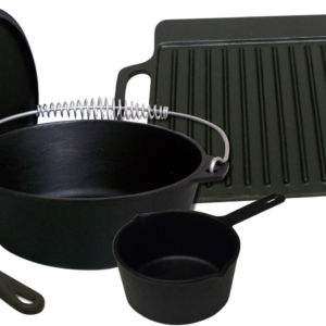 King Kooker 5-Piece Pre-Seasoned Cast-Iron Cookware Set
