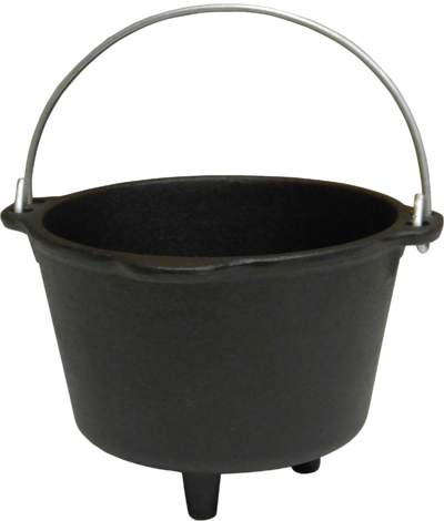King Kooker 3-Cup Pre-Seasoned Cast-Iron Pot with Feet