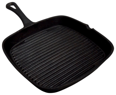 King Kooker Cast Iron Square Skillet with Pour Spout