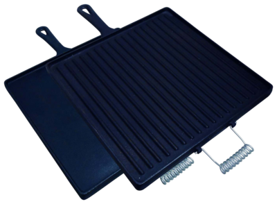 King Kooker 14" Cast-Iron Square Two-Sided Griddle