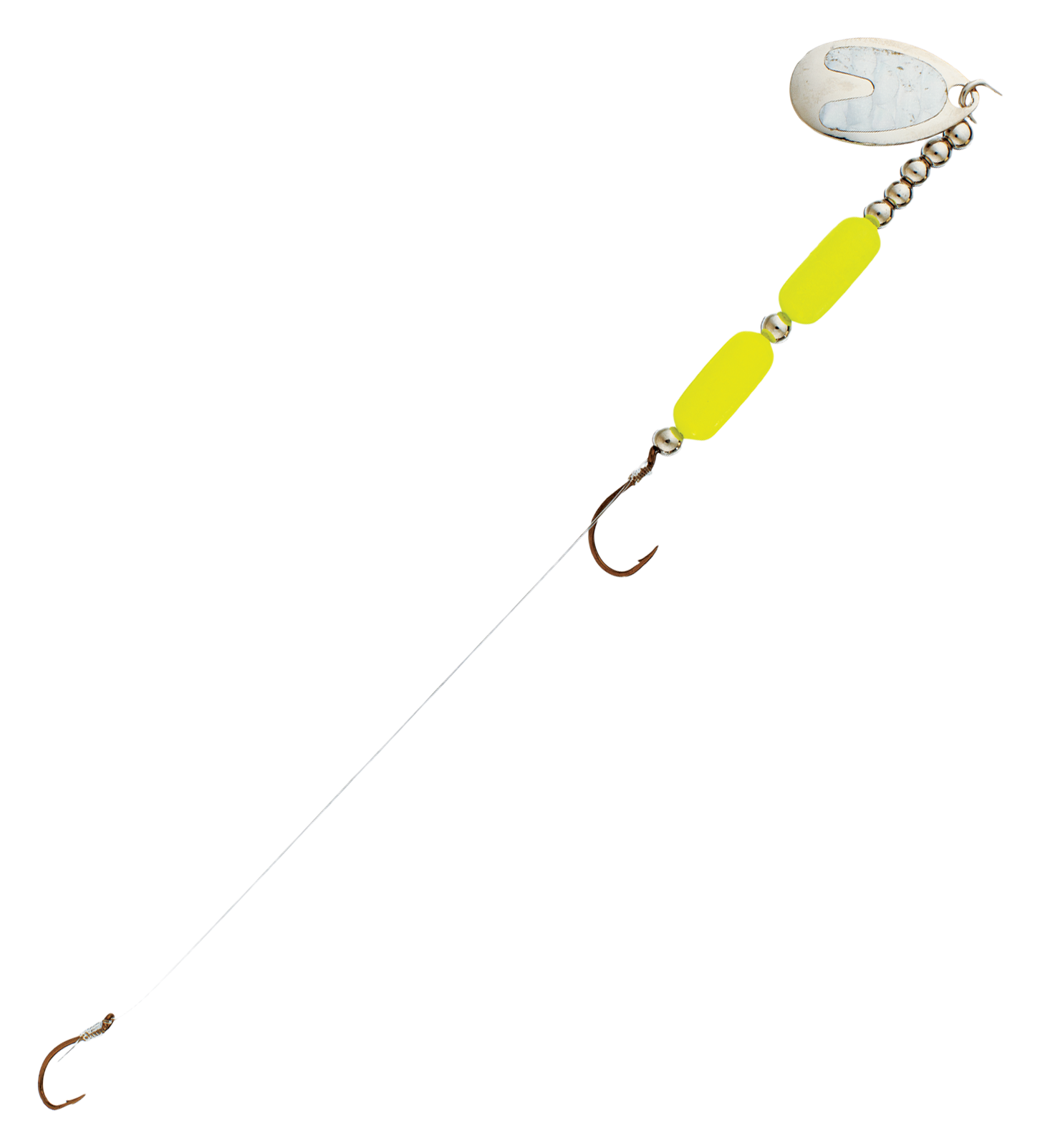 Bass Pro Shops Walleye Angler Indiana Blade Floating Walleye Spinner Harness Rig 2-Pack - 36" - Silver