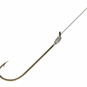 Bear Paw Tackle Flicker Snelled Hook - Bronze - 1/0