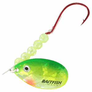 Northland Fishing Tackle Baitfish-Image Walleye Spinner - Sunfish/Chartreuse Back
