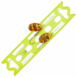 Bass Pro Shops XPS Foil Escent Walleye Spinner 2-Pack - Gold/Orange Foil