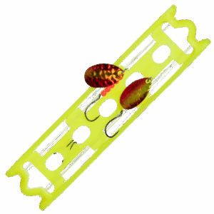 Bass Pro Shops XPS Foil Escent Walleye Spinner 2-Pack - Chartreuse/Red Foil