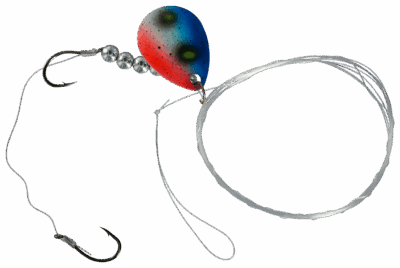 Bass Pro Shops XPS Walleye Spinner Harness Rig 3-Pack - #3 Blade - Blue Flash Glow