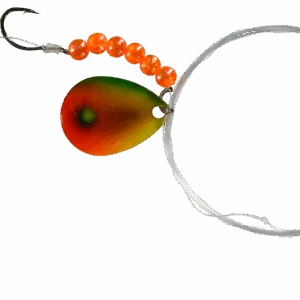 Bass Pro Shops XPS Walleye Spinner Harness Rig 3-Pack - #3 Blade - Rotten Tomato