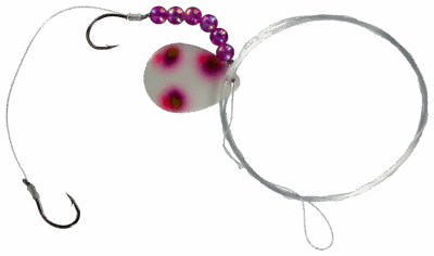 Bass Pro Shops XPS Walleye Spinner Harness Rig 3-Pack - #4 Blade - Buck Muffin Glow