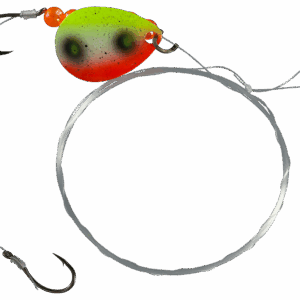 Bass Pro Shops XPS Walleye Spinner Harness Rig 3-Pack - #4 Blade - Chartreuse Shad Glow