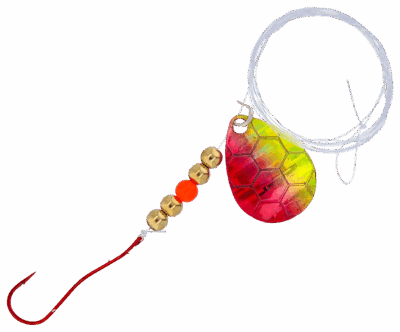 Bass Pro Shops XPS Slow Death Hex Foil Walleye Spinner Harness Rig 2-Pack