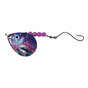 Bass Pro Shops XPS Death Roll Walleye Spinner Rig - Purple Silver - #4