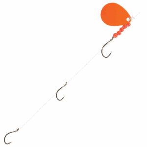 Bass Pro Shops Walleye Angler 3-Hook Walleye Spinner Harness Rig 2-Pack - 36" - Orange
