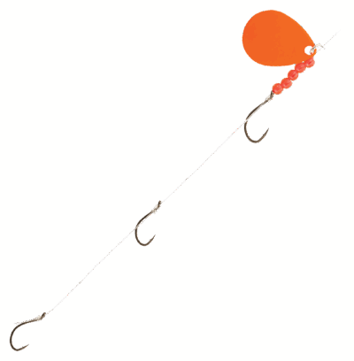 Bass Pro Shops Walleye Angler 3-Hook Walleye Spinner Harness Rig 2-Pack - 36" - Orange