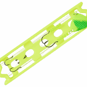 Bass Pro Shops Walleye Angler 3-Hook Walleye Spinner Harness Rig 2-Pack - 36" - Chartreuse/Lime Scale