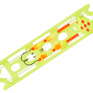 Bass Pro Shops Walleye Angler 2-Hook Floating Spinner Harness Rig 2-Pack - 36" - Chartreuse/Orange Diamonds