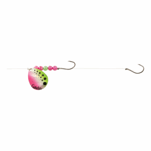 Bass Pro Shops Walleye Angler 2-Hook Walleye Spinner Harness Rig 2-Pack - #4 - Watermelon