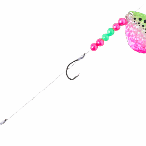 Bass Pro Shops Walleye Angler 2-Hook Walleye Spinner Harness Rig 2-Pack - #6 - Watermelon