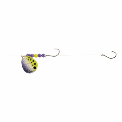 Bass Pro Shops Walleye Angler 2-Hook Walleye Spinner Harness Rig 2-Pack - #4 - Purple