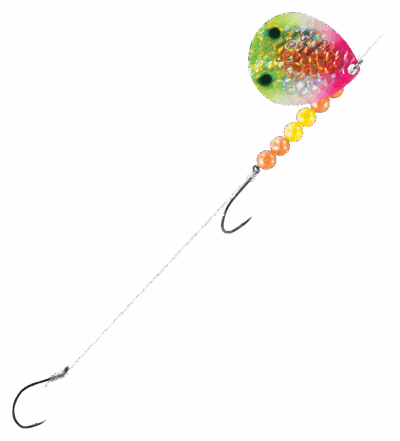 Bass Pro Shops Walleye Angler 2-Hook Walleye Spinner Harness Rig 2-Pack - #6 - Sherbert