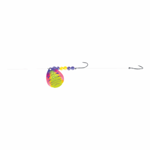 Bass Pro Shops Walleye Angler 2-Hook Walleye Spinner Harness Rig 2-Pack - #4 - Firefly