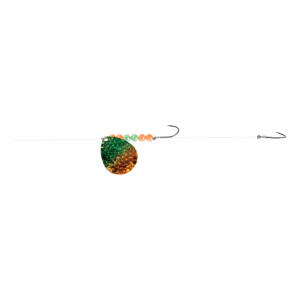 Bass Pro Shops Walleye Angler 2-Hook Walleye Spinner Harness Rig 2-Pack - #4 - Avocado Orange