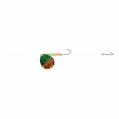 Bass Pro Shops Walleye Angler 2-Hook Walleye Spinner Harness Rig 2-Pack - #5 - Avocado Orange