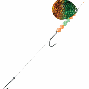 Bass Pro Shops Walleye Angler 2-Hook Walleye Spinner Harness Rig 2-Pack - #6 - Avocado Orange