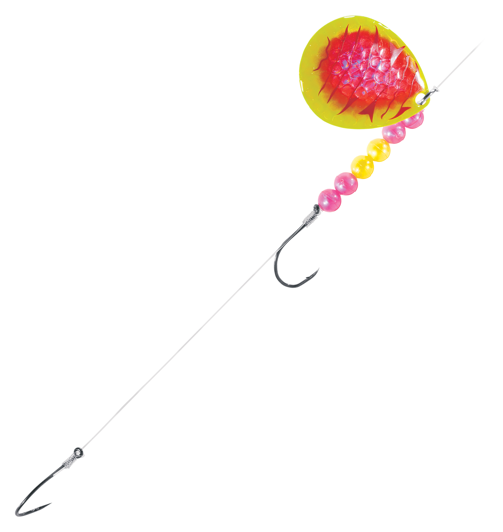 Bass Pro Shops Walleye Angler 2-Hook Walleye Spinner Harness Rig 2-Pack - #6 - Pink Lady Slipper